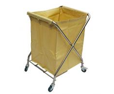 MTBH Carrello Pieghevole, Carrello di smistamento Biancheria per Hotel, Servizio Biancheria, Pratico Carrello di stoccaggio, Carrello di Pulizia Portatile con Ruote di Scorrimento durevoli Beige