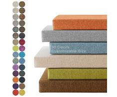 PHUSTJKL Cuscino Panca Dimensioni Personalizzate, Antiscivolo Rimovibile Lavabile Cuscino in Spugna, Morbido e Traspirante Cuscino, per Cucina Panca in Legno Casa-38 colori (3 cm di spessore)