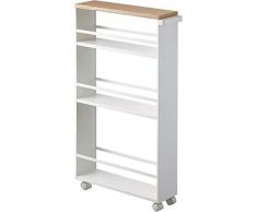 yamazaki Tower Carrello Cucina, Lega di Acciaio, Bianco, Taglia Unica