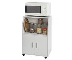 SoBuy® Mobiletto per Forno a microonde, Carrello da cucina,credenza con route, FRG241-W,IT