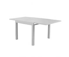 Decorspace Tavolo allungabileHawaii in alluminio dogato da esterno per giardino e veranda (90/180 X 90 cm, Tortora)