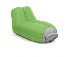 blumfeldt Airlounge - Divano Gonfiabile, Zaino da Trasporto, Rivestimento Rimovibile, 90x80x150cm, Seduta 100 cm, Divano, Relax, Lounge, Sedia, Poliestere, Verde