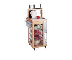 Foppapedretti IlCuciniere Carrello Cucina, Legno Massiccio faggio, Naturale, H117 P46 L60 cm