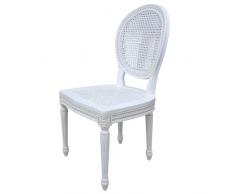 Other Legno massello French Country camera da letto sedia in rattan bianco Chateau mogano nuovo