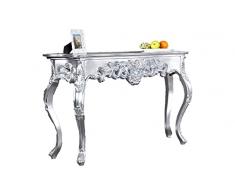 Invicta Interior Elegante Consolle - Venice - in Stile Barocco, Argento - largh: 110cm - Tavolo
