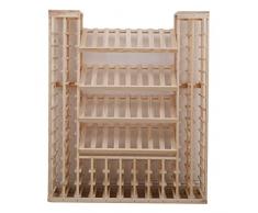 Portabottiglie Vino da terra - Scaffale per bottiglie di vino, armadietto divisorio per vetrine legno massello, espositore da piano, ripiano per organizer per vino per la casa/bar/banco,120*30*150cm
