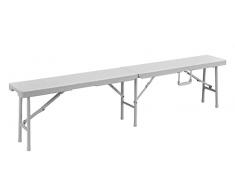 PANCHINA PIEGHEVOLE 180X25X43 CM BIANCA