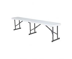 GRD Bricoutlet Panca Birreria, Pieghevole in Acciaio e Plastica, 183x28x44 cm