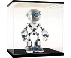 Vetrina in Acrilico con luci a LED e Interruttore, Scatola da Esposizione Modello pressofuso Antipolvere per Modelli, Giocattoli, Action Figure (30x30x30 cm)