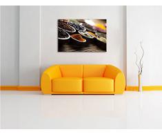 Spezie versatili su un vecchio tavolo di legno Formato: canvas 80x60auf, XXL Immagini enormi completamente Pagina con la barella, incorniciatura sulla foto muro con cornice, più conveniente che dipinti ad olio e immagine, nessun manifesto o locandina