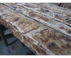 Natural Mente – Designer tavolo, tavolo da bar, Bancone, Tavolo, look industriale, Tavolino, Tavolo, antico, Rustico, 130 cm x 46,5 cm, altezza 110 cm