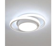 Comely Plafoniere LED, Lampada da Soffitto 32W 2500lm, Plafoniere Design Rond Moderno per Soggiorno Cucina Bagno Camera da Letto Corridoio, Bianco Freddo 6000K, Diametro 28cm