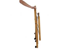 Valdomo Dario Carrello Pieghevole Portavivande, Legno, Noce, 63x45x74 cm