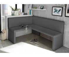 MyStyleWood - Panchina ad angolo da cucina “Olga”, spessa imbottitura, in ecopelle, facile da pulire, struttura in legno resistente