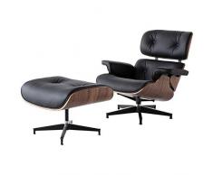 luyiyi Large Size Stabile in Pelle Moderna Sedia Classica Chaise Lounge Chair mobili da Salotto Naturale Girevole Lounge Chair (Color : Black Walnut)