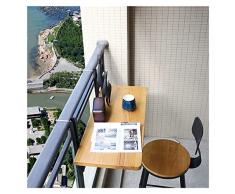 JSSSM Tavolo Pieghevole, Appendere Sospensione Giardino Esterno Balcone Tavolo Regolabile in Altezza 4 Taglie Disponibili Salvaspazio, Tavolo A Ribalta A Parete