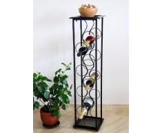 Scaffale Vino Colonna di Fiori “Oktave” 100 cm Supporto Bottiglie Metallo Scaffale Porta Bottiglie