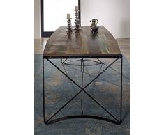 LEGNO MASSELLO LEGNO ANTICO FERRO LACCATO TAVOLO DA PRANZO 180X90 mobili in legno massello stile industriale MOBILI massiccio INDUSTRIALE #49