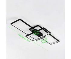 Plafoniera Led Salone Rettangolare Della Sala Da Pranzo Lampada Stanza 95W Dimmerabile Acrilico Soffitto Paralume Progettista Lampade Paese Camera Letto Tavolo Cucina Disimpegno Remota Deco,Black