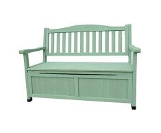 Panchine da Esterno 48In Park Garden Terrace Furniture Panca, Panca portaoggetti Multifunzionale in Legno massello con Cerniere di Sicurezza, Sedia da Portico retrò con braccioli dello Schienale Sedi