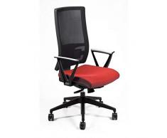 Unisit Sedia Ufficio ergonomica semidirezionale NEREIDE ignifugo - Rosso - NDAE/IR - BRACCIOLI Non Inclusi