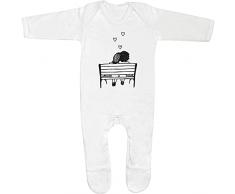 Azeeda 3-6 mesi Coppia su una Panchina Tuta pagliaccetto per bambini/tuta da notte (SS00011708)