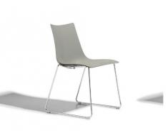 Set 2 pz. Sedia Zebra Tecnopolimero a slitta Scab Design-Azzurro