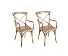 Biscottini 2 Sedie cucina legno 89x50x42cm | Sedia Thonet | Sedie sala da pranzo legno | Sedia cucina seduta Rattan