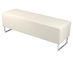 Febland Blockette Sedile a panchina, in Ecopelle, Colore: Crema