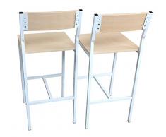 SET 2 SGABELLI BAR ARREDAMENTO CUCINA SEDIE MOBILI CASA SGABELLO MOD. JESOLO