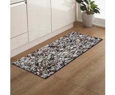 GHGYUF Zerbini Stampati tappeti Antiscivolo per Porta d'ingresso per Soggiorno Tappetini per tappeti da Cucina assorbenti, ciottolo 05,60x180cm