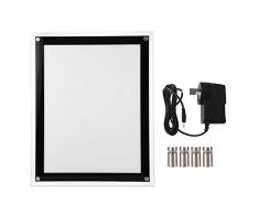 Pannello di visualizzazione LED luminoso, insegna luminosa in acrilico, scatola a luce LED A4/A3 per vetrina bar ristorante caffè, 220 V, 52 × 41 × 7 cm, A4