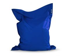 Green Bean© Poltrona a sacco 120x160cm 270 Litri Bambini & Adulti Imbottitura Perle EPS Gigante Grande Esterno Lavabile Impermeabile Cuscino per sdraiarsi per pavimento Sedia Blu