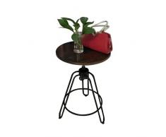 Tavolo Da Pranzo Da Cucina, Tavolino Rotondo, Tavolino Regolabile In Altezza Tavolo Da Bar Per Ristorante, Bistrot, Pub, Stile Industriale, Piano In Legno E Struttura In M(Size:45*45*50(75)CM,Color:A)