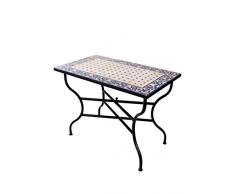 Tavolino Da Balcone TecTake - Piano In Mosaico Di Pietra, Ribaltabile - Portata 20 Kg - Foto 8