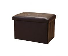 DSFEN Pieghevole Pouf Contenitore E Imbottito - Panca Poltrona - Cuoio Ottomane Poggapiedi Sgabello - Seduta Imbottita - 49 X 31 X 31 Cm,G