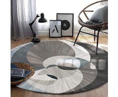 WEN Rug Tondo Tappeto Tappeti La Macchina Antiscivolo Moderna Lavabile Intorno alla Coperta di Zona Soggiorno Camera da Letto Bagno Cucina Tappeto Morbido Tappetino Home Decor, 7 Colori