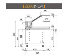 VETRINA Alta - AD Angolo 90° - REFRIGERAZIONE VENTILATA - Varie Misure - Acciaio Inox AISI 304 - Cucina Catering Ristorante Pizzeria Hotel Professionale (L150 X P90 X H116 DX)