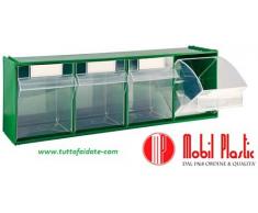 Cassettiera Mobil Plastic Modello Madia 4 - 4 Cassetti - Verde