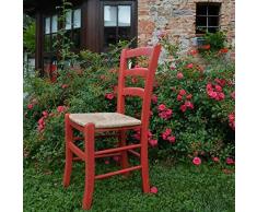 Mobili Ilar Sedia Venezia Colorata (Rosso)