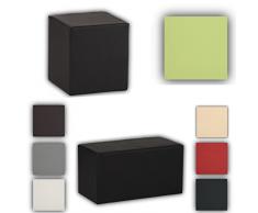 Panca/sgabello in ecopelle, Similpelle, verde, Hocker