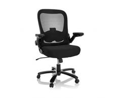 HJH Office Sedia girevole XXL INSTRUCTOR SW I tessuto/tessuto di maglia Nero