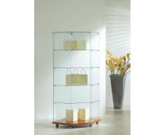 VETRINA ANGOLARE SERIE LL OF718 CRISTALLI TEMPERATI 68x68x180 cm made in italy