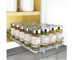 Lynk PROFESSIONAL® - Portaspezie estraibile per armadietto, portaspezie verticali scorrevoli, larghezza 8-1/4, cromato