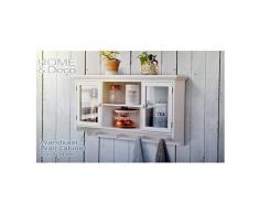 Armadio da parete GUARDAROBA VETRINA da parete bianco mensola pensile casa di campagna shabby chic legno