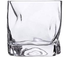 bellissimo Whisky Decanter Whisky Glasses Set di 2 bicchieri di whisky contorti bicchieri da whisky occhiali ultra-chiarezza set di vetro piombo vetrina antiche vetrina antiquata per scotch bourbon vi