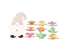 Warmhm 1 Set Bambola Di Legno Mensola Del Camino Decorazione Bambola Accessori Statua Decorazione Rudolph Ornamento Legno Appeso Segno Placca Tavolo Intercambiabile Festival