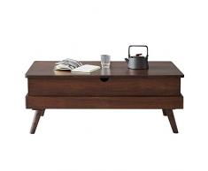 Tavolino trasformabile in tavolo da pranzo, tavolino sollevabile multifunzione, maniglia nascosta, tavolino sollevabile, superficie liscia, protezione angolare, tavolino da tè, forte capacità portante