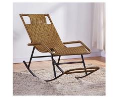 Sedia A Dondolo Da Interno,sedia A Dondolo Reclinabile Con Aliante, Sedie A Dondolo Con Struttura In Acciaio Con Poggiatesta E Poggiapiedi, Comoda Chaise Lounge Relax Con Braccioli, Sedia Per Il Tempo