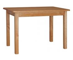 Koma - Tavolo da Pranzo in Legno di Pino Massiccio, 70 x 130 cm, Colore Antico